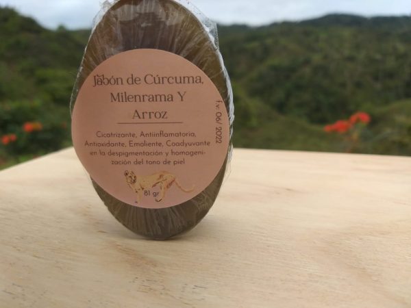Jabón de Cúrcuma, Milenrama y Arroz*