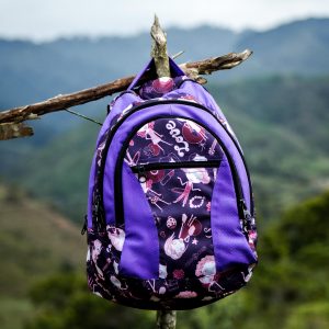 Bolso estampado morado (20 Ltrs 3 bolsillos) - Ref. 2015u38